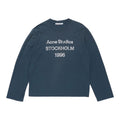 ACNE Distressed cotton-blend jersey T-shirt in Navy