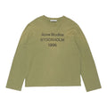 ACNE Distressed cotton-blend jersey T-shirt in Green