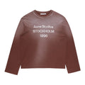 ACNE Distressed cotton-blend jersey T-shirt in Brown